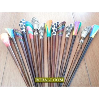 hair stick colorings black wood bali design unique 